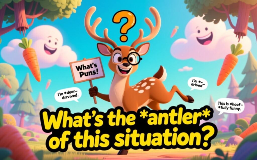 Funny deer pun for Instagram captions and jokes