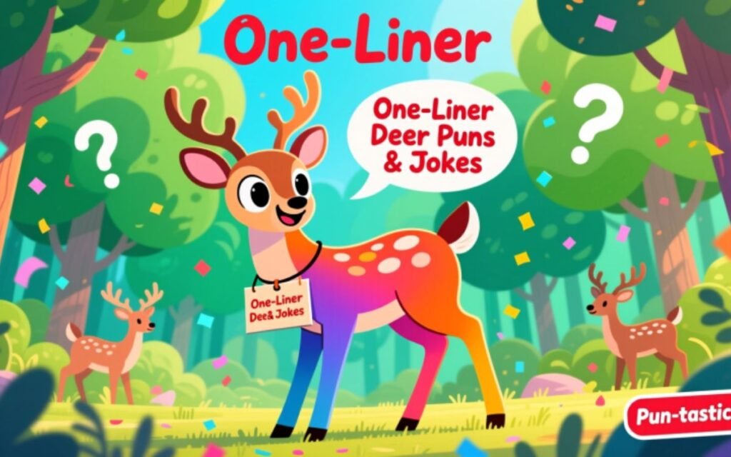Silly or cringey deer pun for memes and social media fun